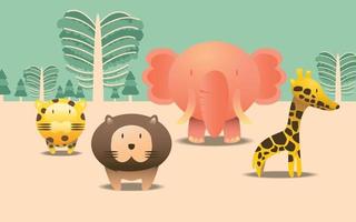 animal wildlife set vector