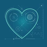 medical heart analysis vector