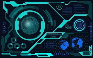 technology interface background vector