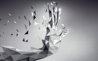 polygon hand broken vector