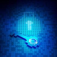 computer unlock concept vector