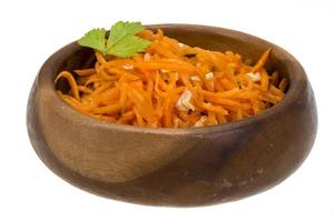 Korean carrot in a bowl on white background photo