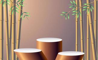 Display for Products. bamboo background vector