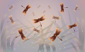 Abstract Dragonfly colorful Background vector