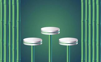 Display for Products. bamboo background vector