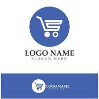 e-commerce logo and online shop logo design with modern concept vector