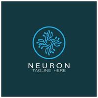 Neuron logo or nerve cell logo design,molecule logo illustration template icon with vector concept