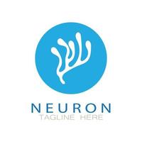 Neuron logo or nerve cell logo design,molecule logo illustration template icon with vector concept