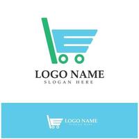 e-commerce logo and online shop logo design with modern concept vector