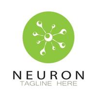 Neuron logo or nerve cell logo design,molecule logo illustration template icon with vector concept