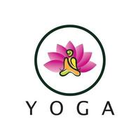 logo design of people doing yoga symbol icon illustration vector