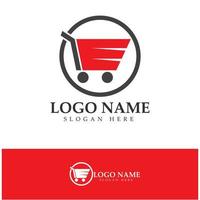 e-commerce logo and online shop logo design with modern concept vector