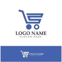 e-commerce logo and online shop logo design with modern concept vector