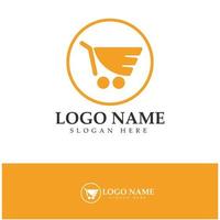 e-commerce logo and online shop logo design with modern concept vector