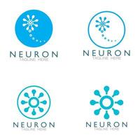 Neuron logo or nerve cell logo design,molecule logo illustration template icon with vector concept