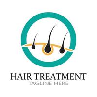 Hair treatment logo removal logo vector image design illustration