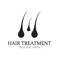 Hair treatment logo removal logo vector image design illustration