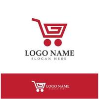 e-commerce logo and online shop logo design with modern concept vector