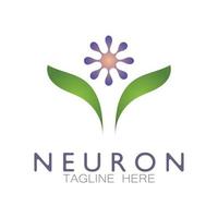 Neuron logo or nerve cell logo design,molecule logo illustration template icon with vector concept