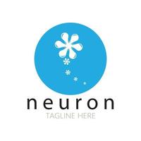 Neuron logo or nerve cell logo design,molecule logo illustration template icon with vector concept