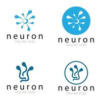 Neuron logo or nerve cell logo design,molecule logo illustration template icon with vector concept