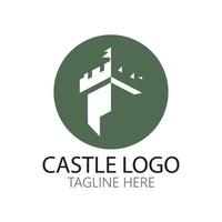 Plantilla de diseño de ilustración de vector de símbolo de logotipo de castillo