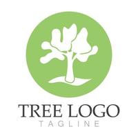 árbol logo icono vector ilustración design.vector silueta de un árbol plantillas de árbol logo y raíces árbol de la vida diseño ilustración