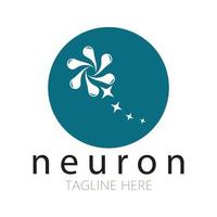 Neuron logo or nerve cell logo design,molecule logo illustration template icon with vector concept