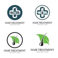 Hair treatment logo removal logo vector image design illustration