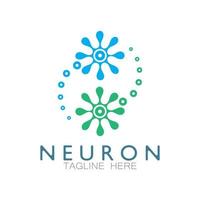 Neuron logo or nerve cell logo design,molecule logo illustration template icon with vector concept