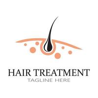 Hair treatment logo removal logo vector image design illustration