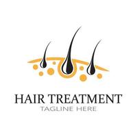 Hair treatment logo removal logo vector image design illustration