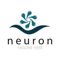 Neuron logo or nerve cell logo design,molecule logo illustration template icon with vector concept