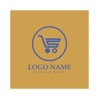 e-commerce logo and online shop logo design with modern concept vector