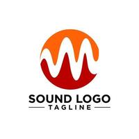 plantilla de vector de logotipo de onda de sonido