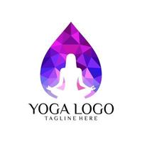 plantilla de vector de diseño de logotipo de yoga