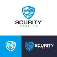 plantilla de vector de logotipo de escudo de seguridad