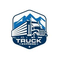 plantilla de vector de logotipo de transporte de camiones