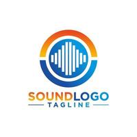 plantilla de vector de logotipo de onda de sonido