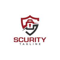 plantilla de vector de logotipo de escudo de seguridad