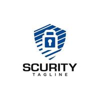 plantilla de vector de logotipo de escudo de seguridad