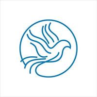 paloma pájaro vector logo stock vector plantilla
