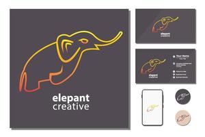 diseño de logotipo de elefante vector