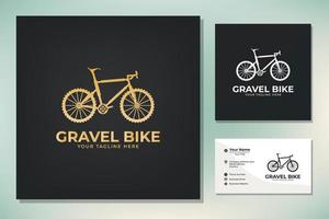 vector de diseño de logotipo de icono de bicicleta de silueta de bicicleta de grava
