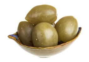 Pickled tomatoes isolated on the white background photo