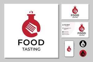 Bottle and fork for logo vector