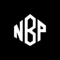 NBP letter logo design with polygon shape. NBP polygon and cube shape logo design. NBP hexagon vector logo template white and black colors. NBP monogram, business and real estate logo.