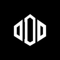 diseño de logotipo de letra odo con forma de polígono. odo polígono y diseño de logotipo en forma de cubo. odo hexágono vector logo plantilla colores blanco y negro. monograma odo, logotipo comercial y inmobiliario.