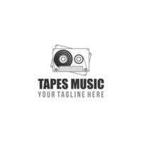 Tapes Music Vintage Logo Design vector