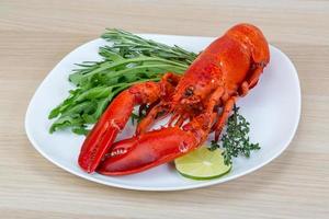 Red boiled lobster photo